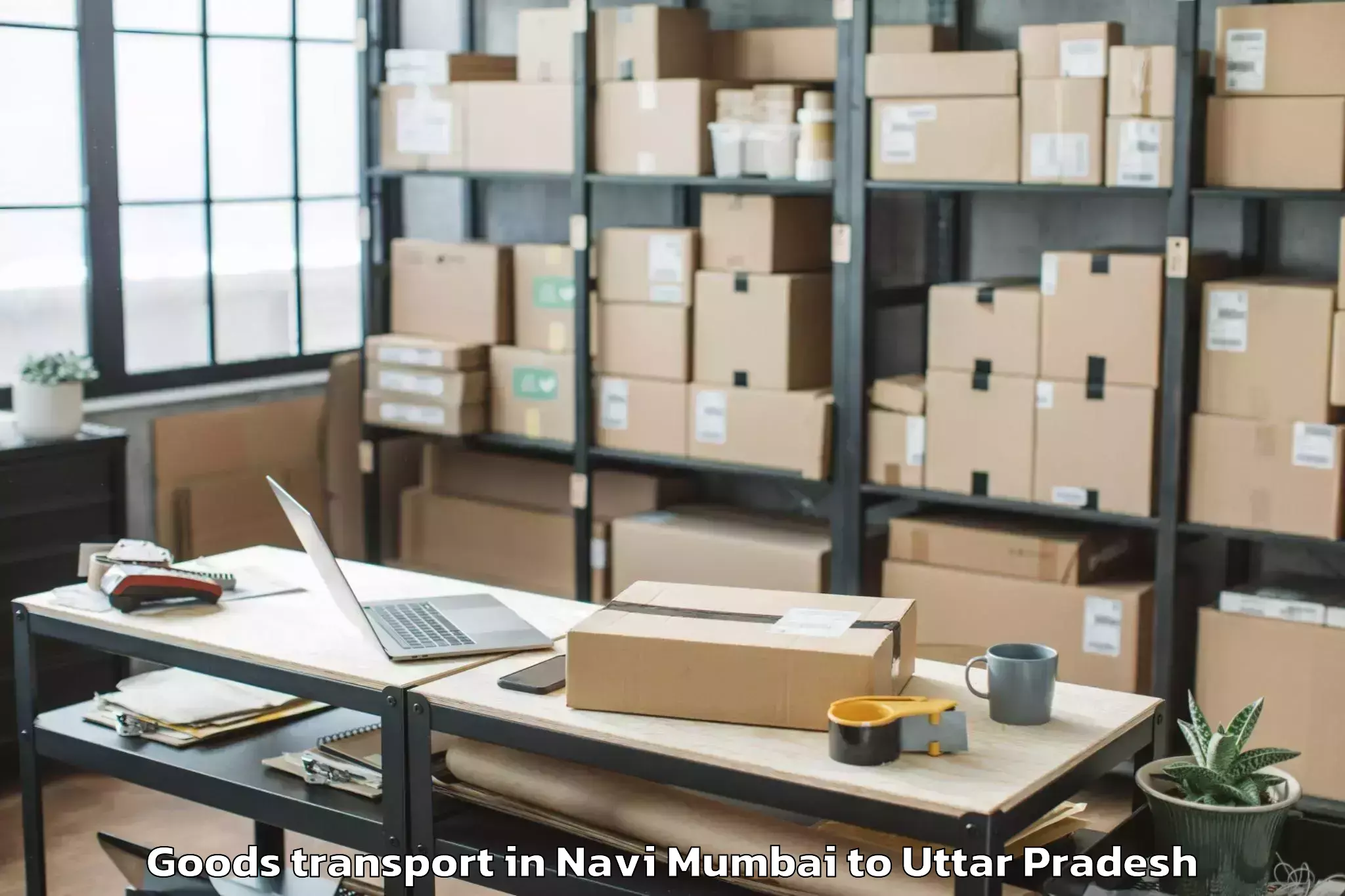 Book Navi Mumbai to Maharishi University Lucknow Goods Transport Online